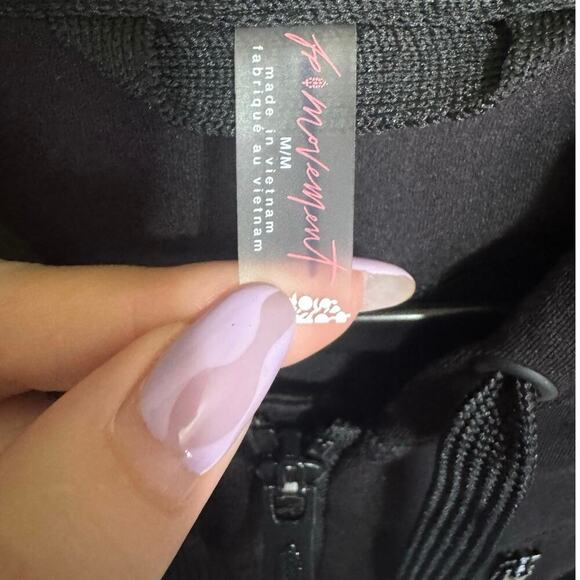 Free People Movement Corset Double Zip Knit Cuff Performance Jacket Size Medium - Picture 11 of 14